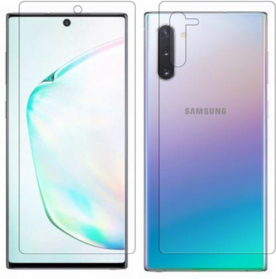 RUNEECH Front and Back Tempered Glass for Samsung Galaxy Note 10(Pack of 2)