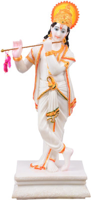 Matchless Gifts Krishna Marble 17 Inch Decorative Showpiece  -  42 cm(Marble, White)