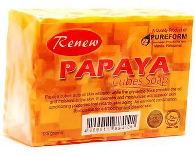 RENEW Papaya Cubes Skin Whitening Herbal Soap(135 g)