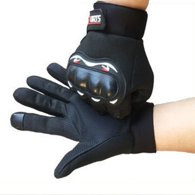 DALUCI 1 Pair Full Finger Off-Road Riding Long Finger Cycling Motorbike Gloves Gym & Fitness Gloves(Black)