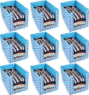 PrettyKrafts Shelf Organizers(Blue, Polyester)
