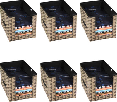 PrettyKrafts Shelf Organizers(Brown, Polyester)