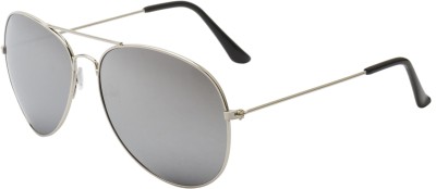 Fair-x Aviator Sunglasses(For Men & Women, Silver)