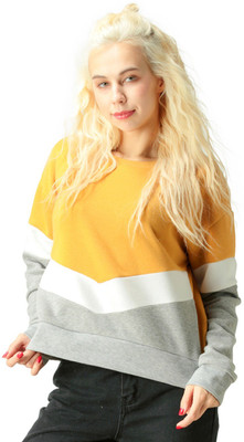 London Rag Self Design Round Neck Casual Women Multicolor Sweater