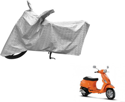 MOCKHE Waterproof Two Wheeler Cover for Universal For Bike(Vespa SXL, Silver)