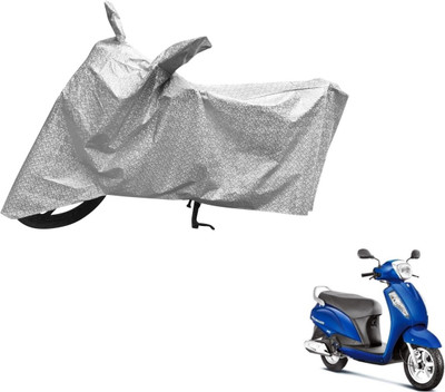 MOCKHE Waterproof Two Wheeler Cover for Suzuki(Access, Silver)
