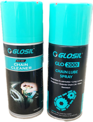 GLOSIL GLO201 GLOSIL Chain Lube 150ml & Chain Cleaner 140ml Spray for Bikes Chain Oil(0.29 L, Pack of 2)