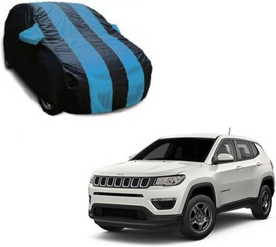 Flipkart SmartBuy Car Cover For Jeep Compass (With Mirror Pockets)(Blue, Black, For 2009 Models)