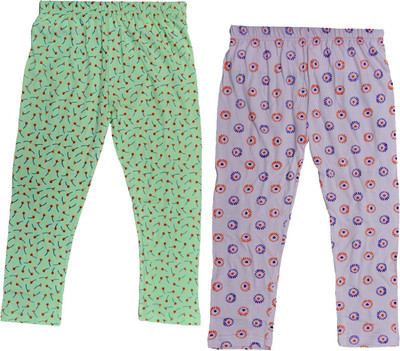 IndiWeaves Capri For Girls Casual Printed Cotton Blend(Multicolor Pack of 2)