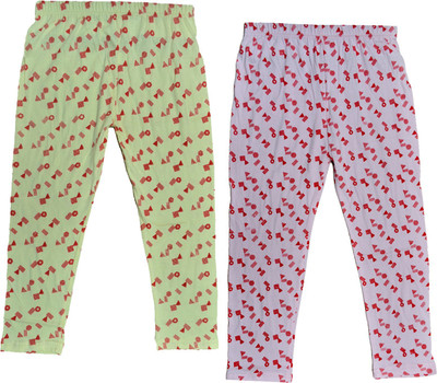 IndiWeaves Capri For Girls Casual Printed Cotton Blend(Multicolor Pack of 2)