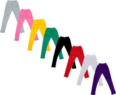 Indistar Legging For Baby Girls(Multicolor Pack of 8)