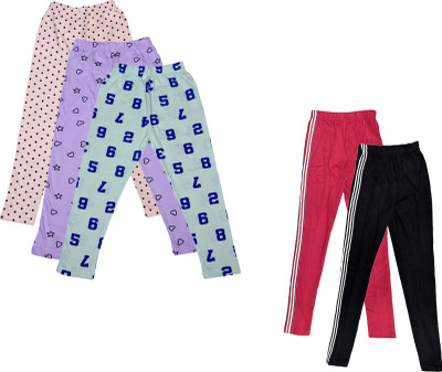 IndiWeaves Legging For Girls(Multicolor Pack of 5)
