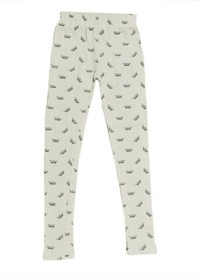 IndiWeaves Legging For Girls(White Pack of 1)
