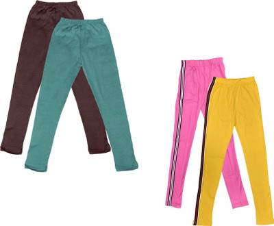IndiWeaves Legging For Girls(Multicolor Pack of 4)