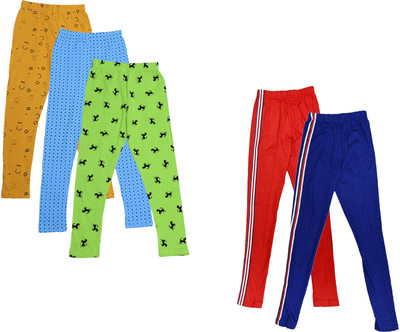 IndiWeaves Legging For Girls(Multicolor Pack of 5)