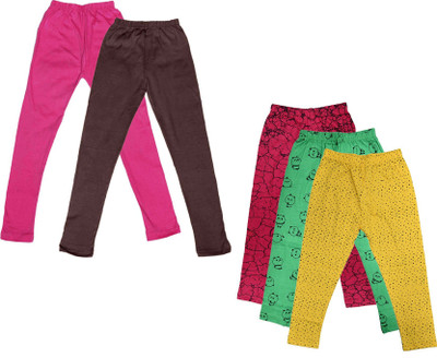 IndiWeaves Legging For Girls(Multicolor Pack of 5)
