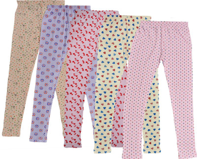 IndiWeaves Legging For Girls(Multicolor Pack of 5)