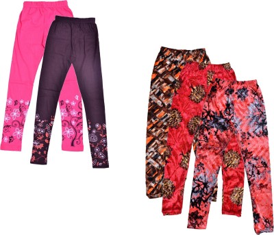 IndiWeaves Legging For Girls(Multicolor Pack of 5)