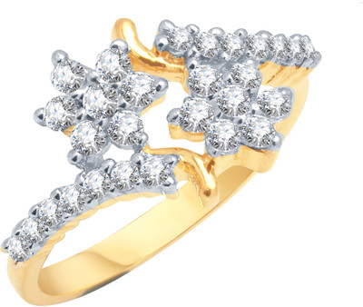 84% OFF on VK Jewels Couple Star Shaped for Women and Girls Alloy Cubic Zirconia Gold Plated Ring