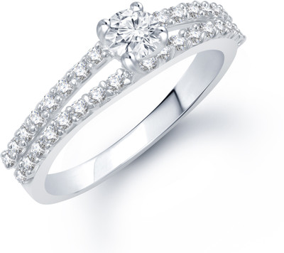 86% OFF on VK Jewels Friendship Shaped for Women and Girls Alloy Cubic Zirconia Rhodium Plated Ring