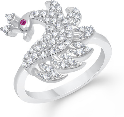 89% OFF on VK Jewels Superb Mayur Shaped for Women and Girls Alloy Cubic Zirconia Gold Plated Ring