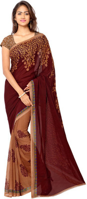 Anand Sarees Printed Daily Wear Georgette Saree(Multicolor)