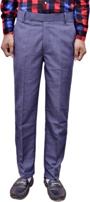 IndiWeaves Relaxed Men Blue Trousers