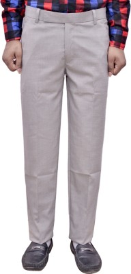 IndiWeaves Relaxed Men Grey Trousers