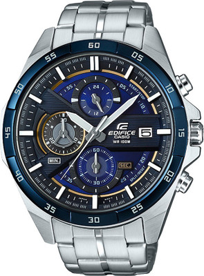 CASIO EFR-556DB-2AVUDF Edifice EFR-556DB-2AVUDF Blue Dial Silver Stainless Steel Band Analog Watch  - For Men