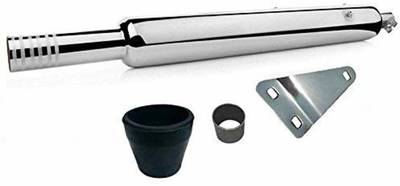 KDH Long Bottle Empty Chrome Bada Punjab Exhaust silencer Royal Enfield Thunder Bird 350, Classic 350, Continental GT Full Exhaust System  (Mild Steel)