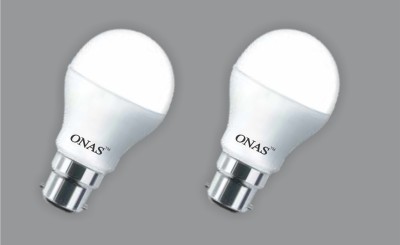 Onas 5 W, 7 W Standard B22 LED Bulb(White, Pack of 2)