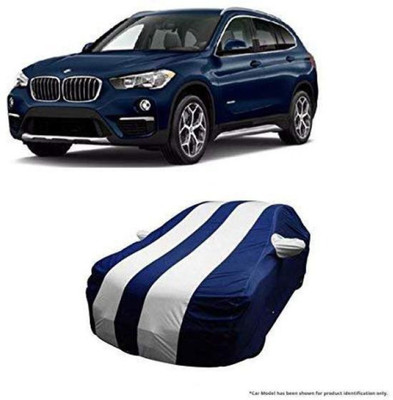 Kavach Car Cover For BMW X1 (With Mirror Pockets)(Blue, White)