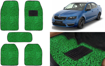 Auto Kite Plastic, PVC, Vinyl Standard Mat For  Skoda Octavia(Green)