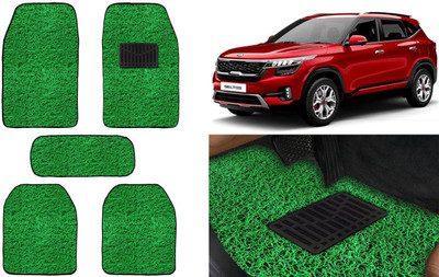 Auto Kite Plastic, PVC, Vinyl Standard Mat For  Kia Seltos(Green)