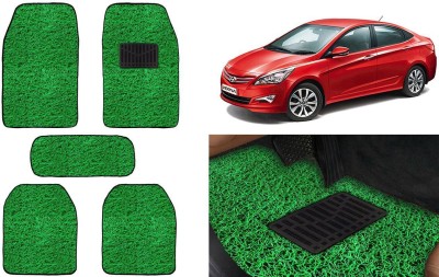 Auto Kite Plastic, PVC, Vinyl Standard Mat For  Hyundai Fluidic Verna 4S(Green)