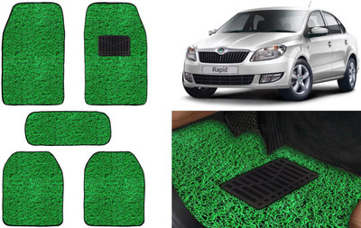 Auto Kite Plastic, PVC, Vinyl Standard Mat For  Skoda Rapid(Green)