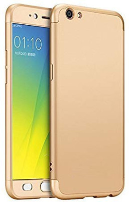 Vaku Luxos Front & Back Case for Oppo A59, 3-in-1 Gkk 360 Series PC Case(Gold, Shock Proof, Pack of: 1)