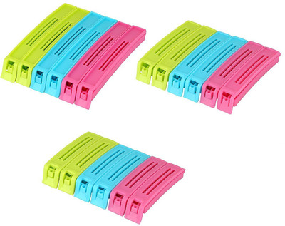 Right Traders Plastic Food Snack Bag Pouch Clip Sealer Set of 18 Large, Medium, Small Plastic Plastic Bag Sealing Clip(Set of 18, Multicolor)
