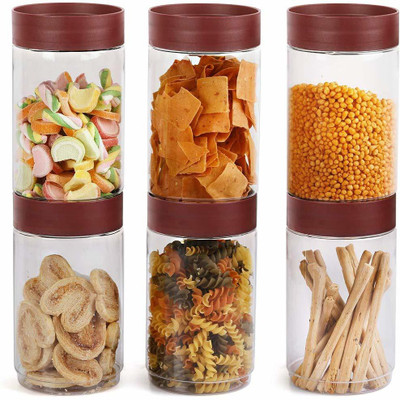 cello Plastic Grocery Container  - 2000 ml(Pack of 6, Maroon)