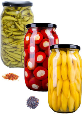 HKC HOUSE Glass Fridge Container  - 1000 ml(Pack of 2, Clear)