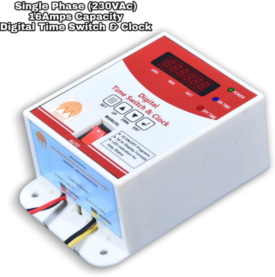 Magnus M-1120 Digital Time Switch & Clock / Street Light Timer Programmable Electronic Timer Switch(White)