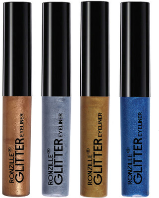 RONZILLE shimmer eyeliners on top of your regulary black eyeliner for dazzling eye look 18 ml(Multicolor)