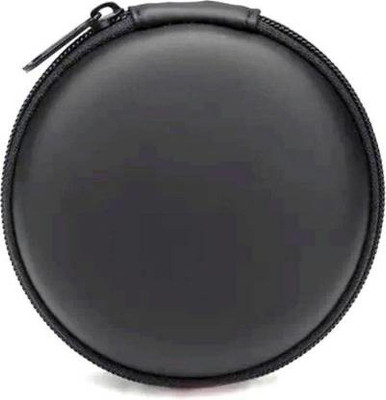 Prachikfashions Leather Zipper Headphone Pouch For Universal(Black)
