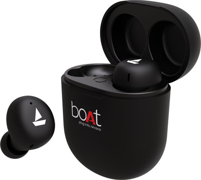 boAt Airdopes 381 with ASAP charge Bluetooth Headset  (Black, True Wireless)