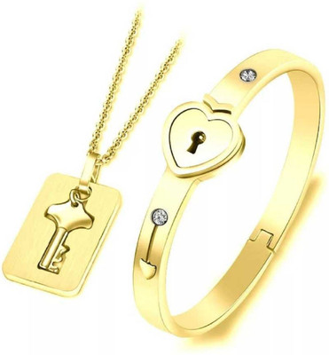 ruby collection Alloy Gold-plated Rose Gold Jewellery Set(Pack of 1)