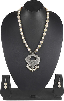 Shining Jewel Alloy Silver Silver Jewellery Set(Pack of 1)
