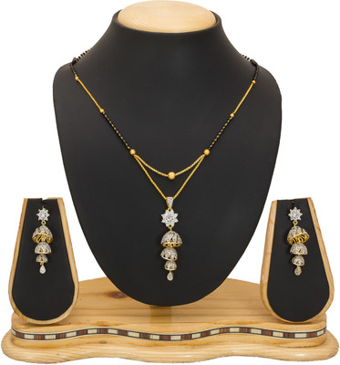 Vermont Alloy Gold-plated Black, Gold Jewellery Set(Pack of 1)