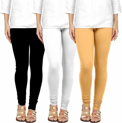 Swastik Stuffs Churidar  Western Wear Legging(White, Black, Beige, Solid)