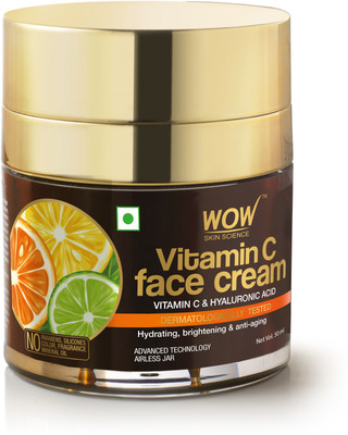 WOW SKIN SCIENCE Vitamin C Face Cream - Oil Free, Quick Absorbing - For All Skin Types - No Parabens, Silicones, Color, Mineral Oil & Synthetic Fragrance - 50mL(50 ml)