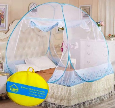 VERDIOZ Polyester Adults Washable (DOUBLE BED KING SIZE) Mosquito Net(Blue, White, Tent)